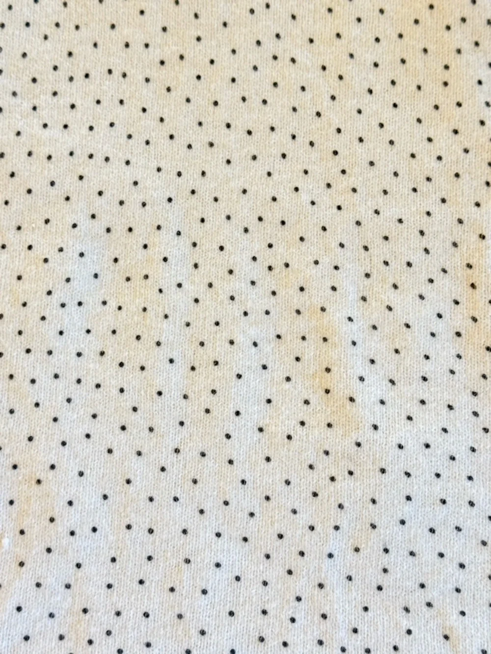 MANGO Cream Polka Dot Knit Sweater XS Soft Lightweight Crew Neck - Picture 9 of 10